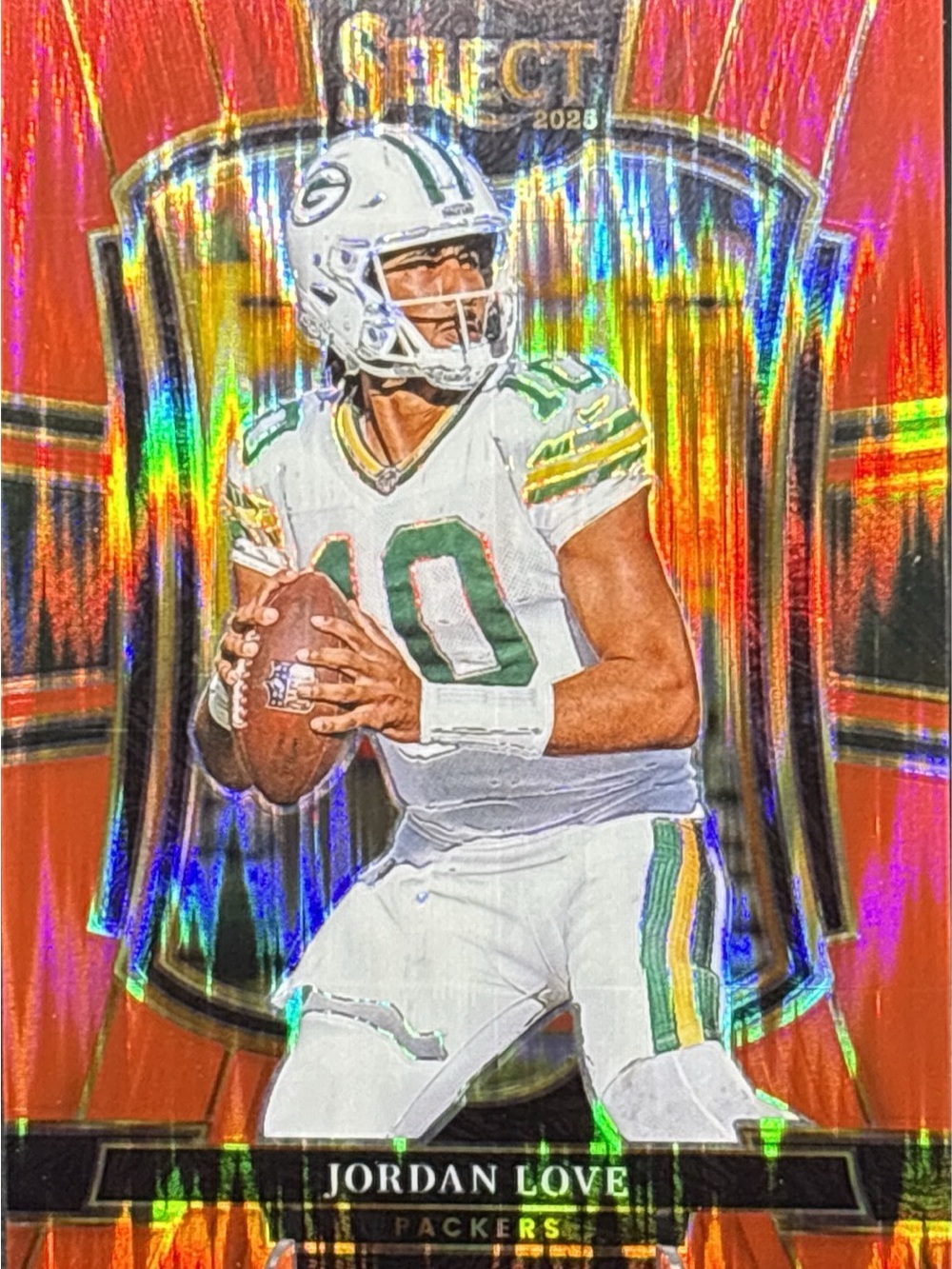Panini Select Jordan Love Holographic Card Orange Parallel Prizm LE 223/249